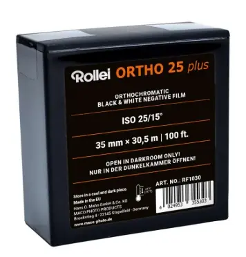 [RF1030] Rollei ORTHO 25 Plus 25iso 35mm x 30.5mètres