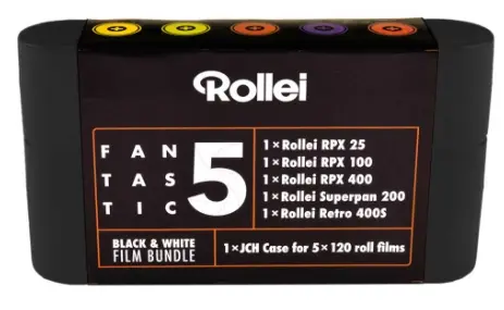 [FAN5RF] Rollei Fantastic 5 films N&B Rouleaux 120